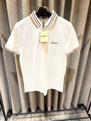BURBERY PREMIUM WHITE IMPORTED POLO
