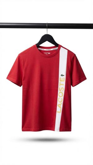 Lacost_ Vertical Stripe T-Shirt. 1235
