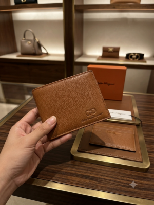102 SF SALVATORE FERRAGAMMO TAN PREMIUM QUALITY WALLET NO53