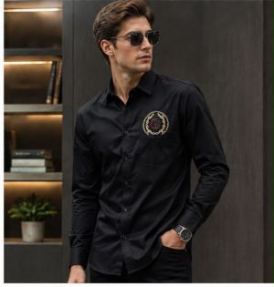GUCCCI PREMIUM BLACK EMBROIDER SHIRT