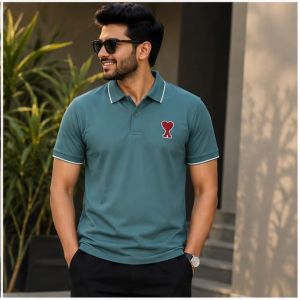 AMI PARIS SEA GREEN IMPORTED POLO