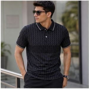  AX ARMAN EXCHANGE BLACK PREMIUM POLO