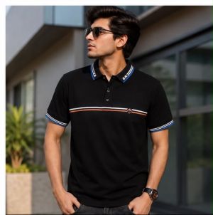  AX ARMAN EXCHANGE BLACK PREMIUM POLO