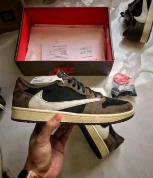 Nikkee Air Jordan 1 Low OG Travis Scott X DARK MOCHA Semi UA