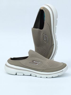Skecherr.s Go-Walk Slip-on Beige White 535