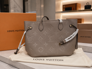 Loui_Vuitton Neverfull MM Quartz Monogram Empreinte leather featuring a matching zip pouch Bag with box 6504