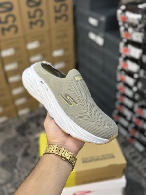 Skecherrs Mens Max Cushioning Slip-on Beige