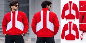 NIIKE PREMIUM  IMPORTED RED WHITE  JACKET 