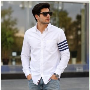 THOM BROWNE WHITE IMPORTED WHITE SHIRT