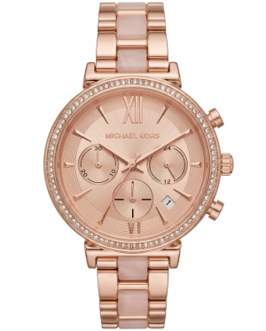 Michea_l kors sofie two tone rose gold 