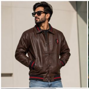 GUCCCI PREMIUM BROWN IMPORTED LEATHER JACKET