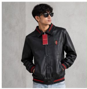 GUCCCI PREMIUM BLACK IMPORTED LEATHER JACKET