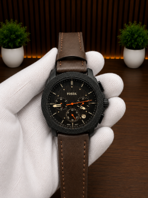 FOSSSIL MACHINE CHRONO BROWN BLACK BROWN BELT AT290
