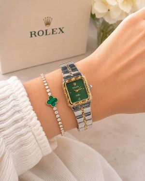 ROLEEX_LADIES_GOLD-TT-GREEN