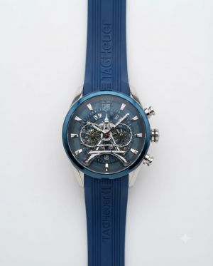 Tagg heuee_r Carrerr_a CAL 1887 silver Blue dail 