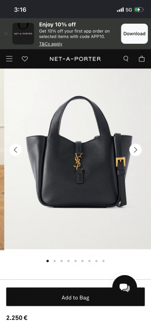 Ysl Saint laurent Womens Black Le 5 A 7 Bea Baby Leather Shoulder Bag with magnet box 995