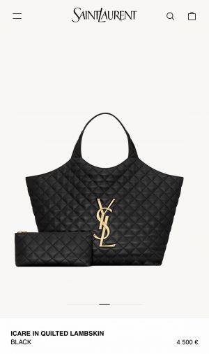 Ysl YSL saint laurent icare maxi shopping bag in quilted lambskin with dust cover 997