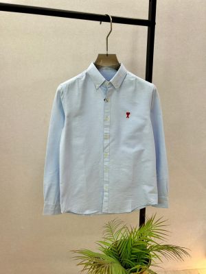 Ami Sky Embroidery Logo Oxford Lycra Premium Shirt F3825-SK