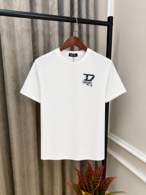 Diese White Premium Imported Back Print Round Neck T-Shirt 