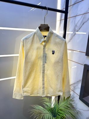Karl Lagerfeld Lining Back Printed Premium Yellow Shirt F4012-YE