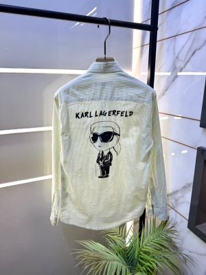 Karl Lagerfeld Lining Back Printed Premium Green Shirt F4012-GR