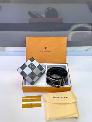 Lv_Loui_ brown & White Belt Wallet Combo Fa 1120