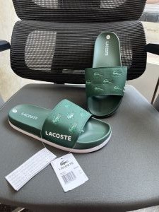 Lacost Logo Comfort Slides Green