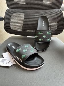 Lacost Logo Comfort Slides Black