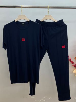 Boss Navy Premium Tracksuit with Soft Cotton Fabric nd Emboss Logo 4471