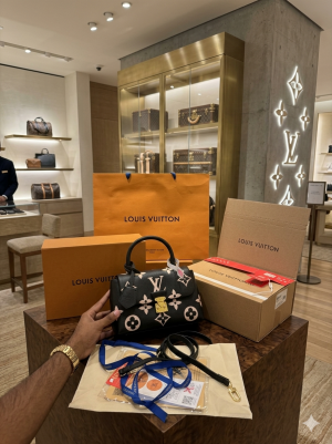 lv madeleine bb handbag with Dutyfree packing box etc