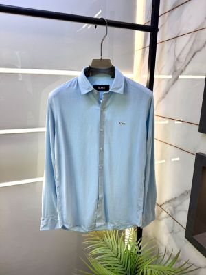Hug Boss Linen Sky Premium Shirt With Brand Box Packing F3953-SK