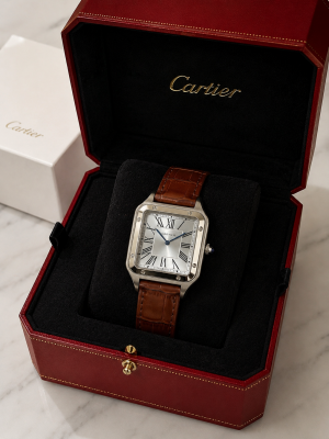 CARTIE ER SANTOS LEATHER BROWN SILVER  PREMIUM LEATHER 862