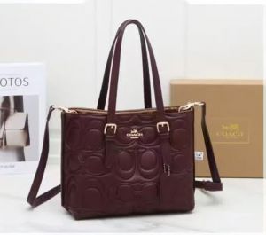 Coac Maggie Pebbled Leather Top Handle Crossbody Bag With Magnetic Box Including  5061