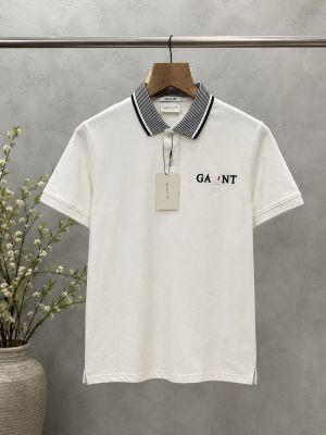 Gant Cream Imported Pique Cotton Lycra Fabric Polo Tshirt with Collar Design and embroidery logo 4274