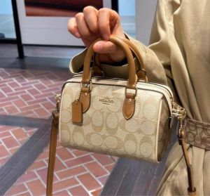 Coaach_Rowan Satchel Signature Canvas Bag with dust cover premium quality
