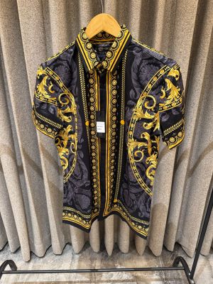 VERSACE YELLOW PRINTED IMPORTED SHIRT