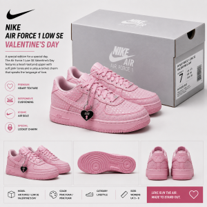 NIIKE AIRFORCE 1 LOW VALENTINES DAY PINK FOAM FIX 