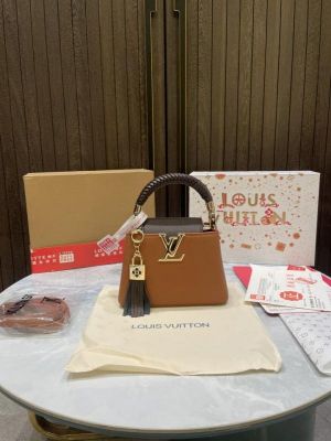 louiis vuitton capucines bb with duty free bill and double box 940