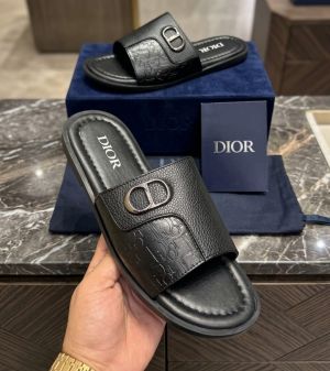Dioorr Monogram Premium Black Sandals