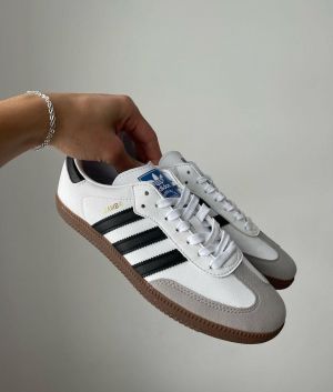 Adiddass Samba White Black Womens 