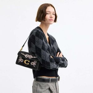 Coac tabby 26 shoulder bag with beaded bows with box 954
