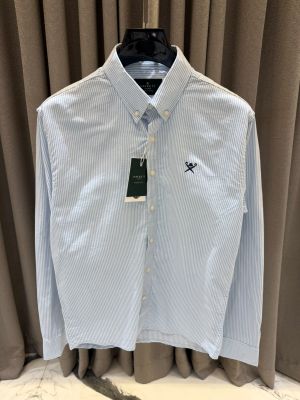 Hacket Chest Logo Full Sleeves Shirt Sky 