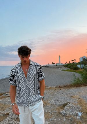 Versac maze printed premium half shirt