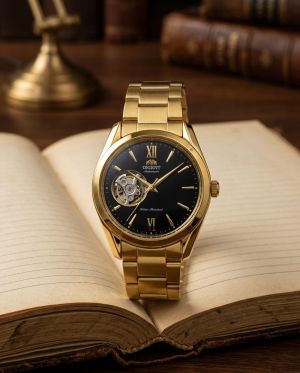 Orient Bambino Open Heart gold black 
