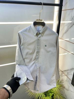 Brooks Brothers grey Micro Checks Premium Shirts F3164-gy
