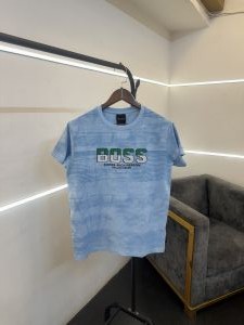 Hugoo boss turkey imported round neck tshirt sky blue