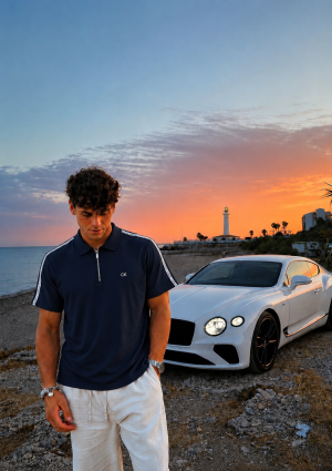 Calvi-xn Klein IMPORTED STORE ARTICLE POLO T SHIRT NAVY BLUE