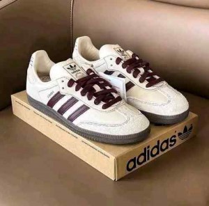Adidaass Samba OG Men s Wonder White Maroon With OG Box fix