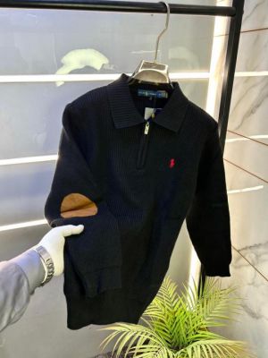 Ralp_Lauren Black Imported knitted Super Premium Pullovers F3262-BL