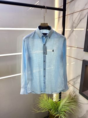 Ralp Lauren Linen Sky Embroidery Logo Premium Shirt With Brand Box Packing F4031-SK